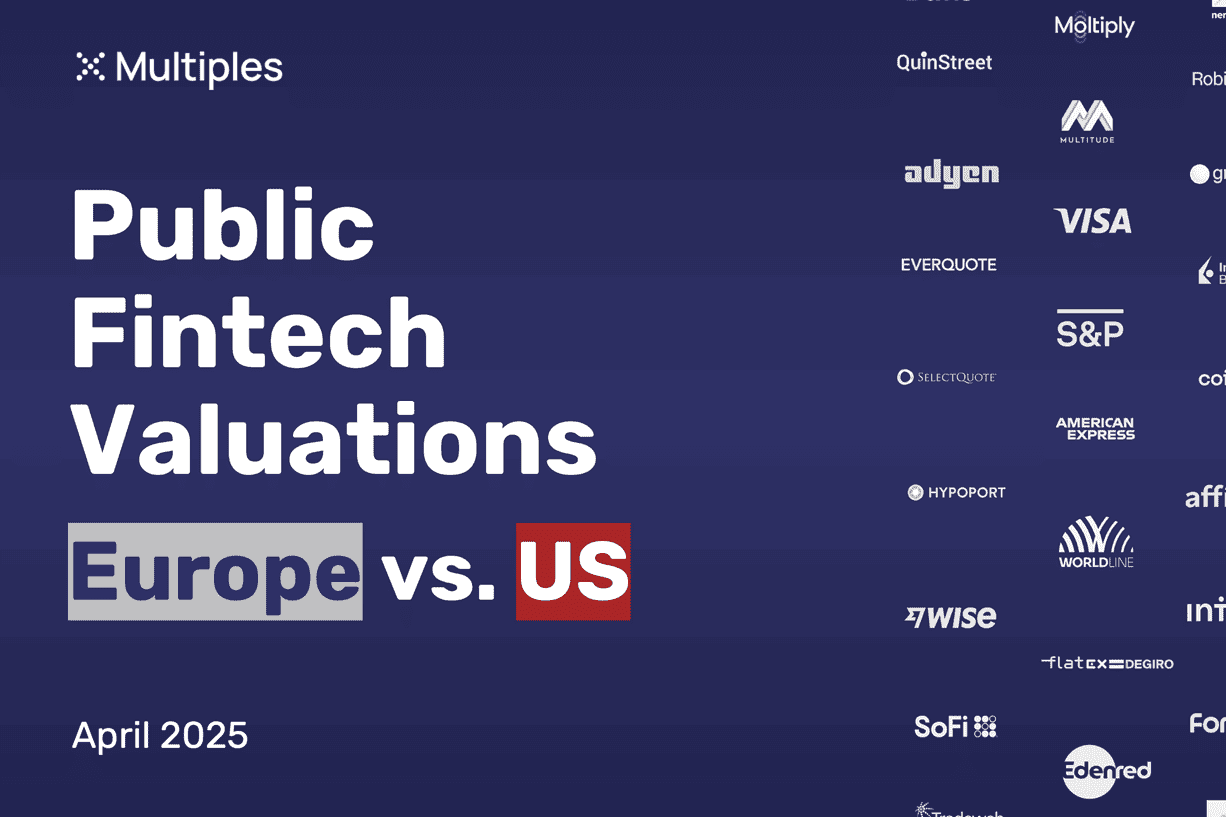 Public FinTech Valuations - US vs. Europe